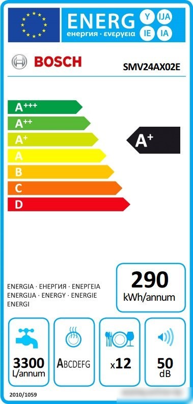 Встраиваемая посудомоечная машина Bosch SMV24AX02E