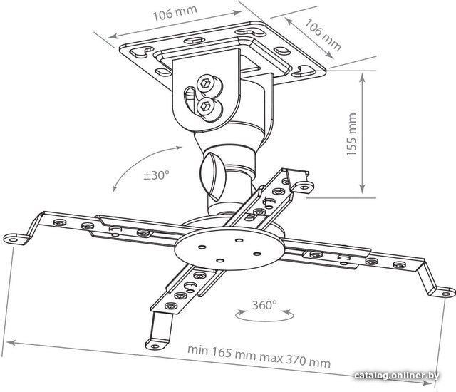 Кронштейн Kromax PROJECTOR-10 (белый)