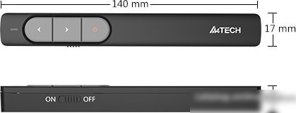 Пульт ДУ A4Tech Wireless Laser Pen LP15 (белый)