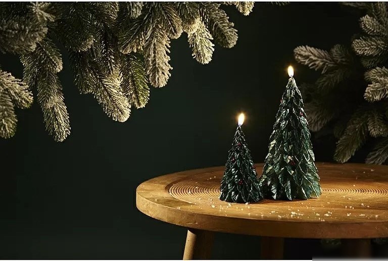 Фигурная свеча Tkano New Year Essential Festive flame TK24-NY_CND0001 (зеленый)