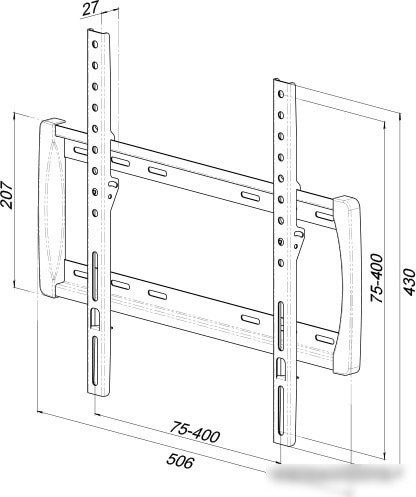 Кронштейн Trone Техно-400F (черный)