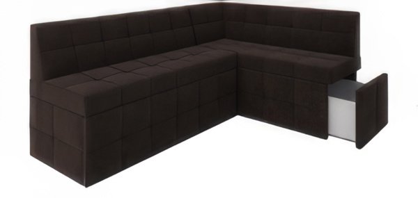 Угловой диван Мебель-АРС Атлантис правый 212x84x135 (кордрой коричневый)