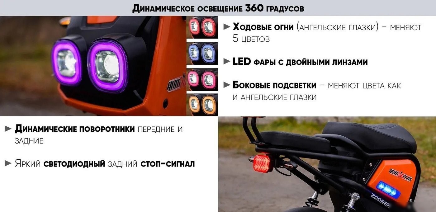Электроскутер AVM.Plus Zoomer (розовый)