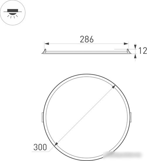 Точечный светильник Arlight DL-EDGE-R300-24W Warm3000 036068