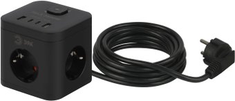 Сетевой фильтр ЭРА CUBE-3es-1.5m-4USB-B Б0069074