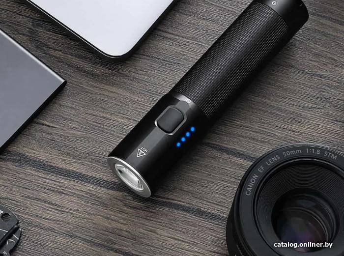 Фонарь NexTool Outdoor Strong Light Small Straight Flashlight (черный)