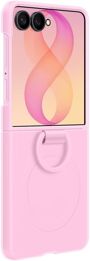 Чехол для телефона Samsung Silicone Ring Magnet Case для Samsung Galaxy Z Flip8 (розовый)