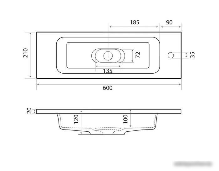 Умывальник Madera Modul 60