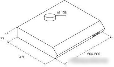 Кухонная вытяжка Jetair Light WH/F/50 PRF0094427A