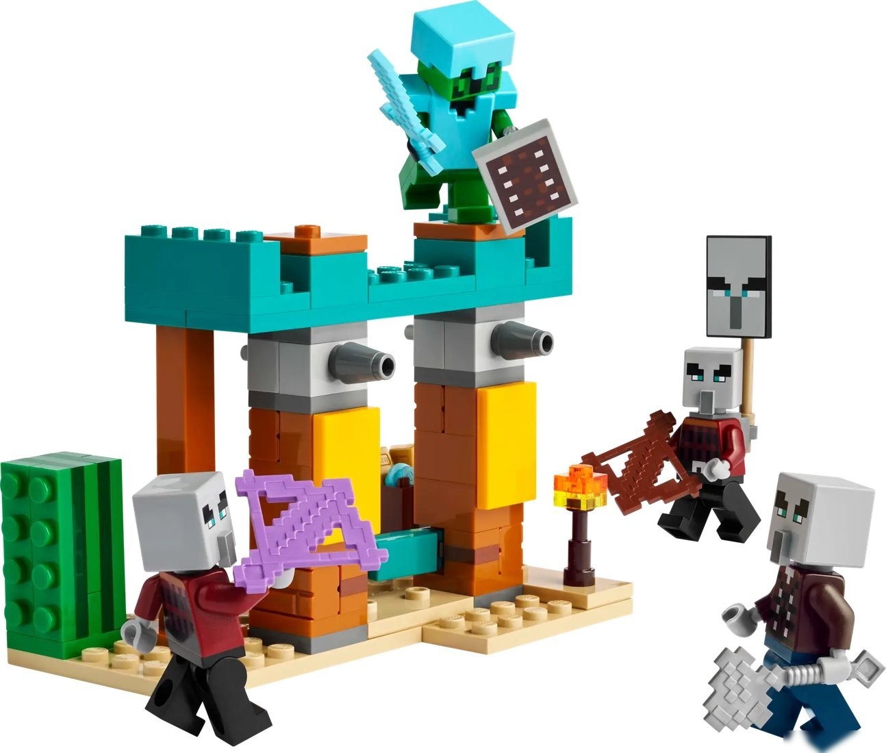 Конструктор LEGO Minecraft 21267 Сельский патруль в пустыне