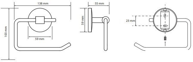 Держатель для туалетной бумаги Bemeta Nox 102414010 (черный)