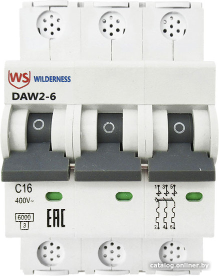 Выключатель автоматический Wilderness DAW2-6 3P 40A D 6kA DAW2-6-3-D040