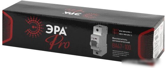 Выключатель автоматический ЭРА Pro NO-901-32 ВА47-100 1P 100А C Б0031793