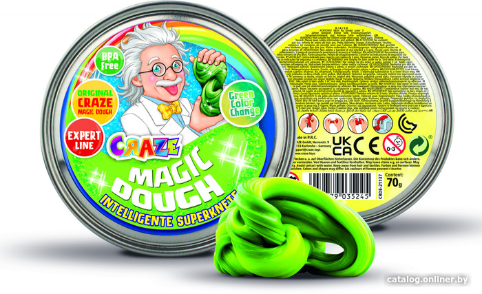 Тесто для лепки Craze Magic Dough Попрыгунчик Опыты профессора 35245.B (зеленый)