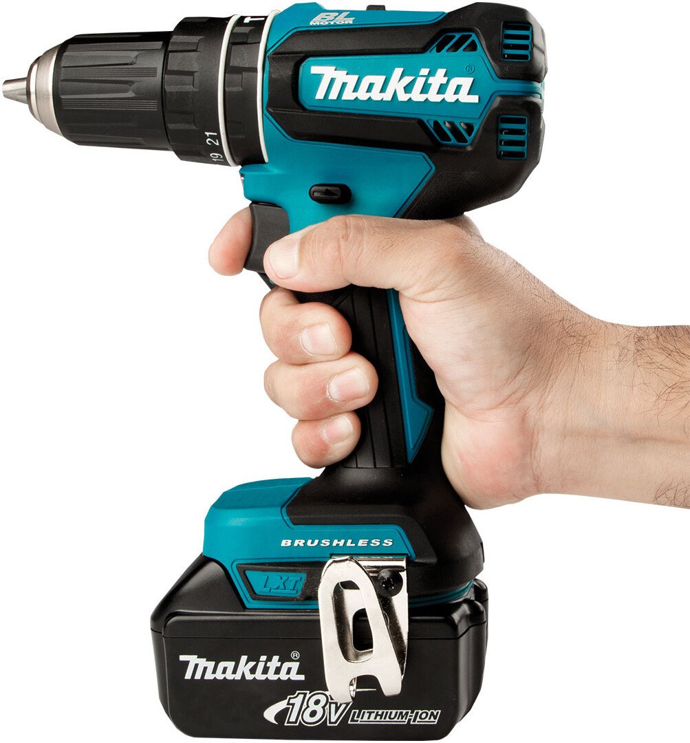 Ударная дрель-шуруповерт Makita DHP485SFE (с 2-мя АКБ, кейс)