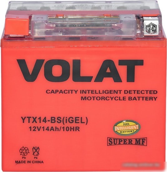 Мотоциклетный аккумулятор VOLAT YTX14-BS(iGEL) (14 А·ч)