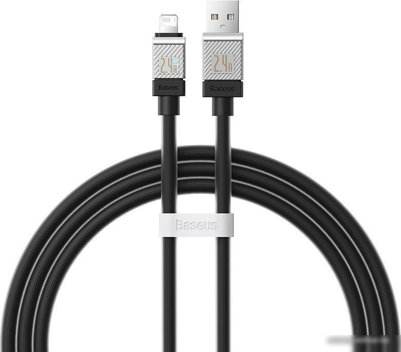 Кабель Baseus CoolPlay Series USB Type-A - Lightning (1 м, черный)