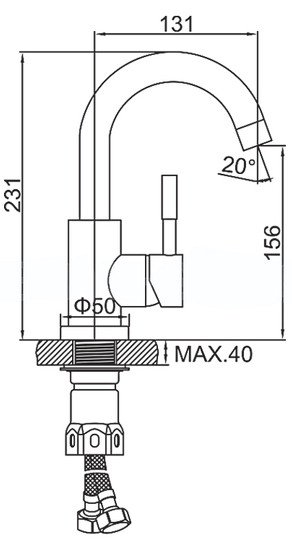 Смеситель Ledeme H98 L1098B-3