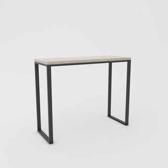 Барный стол Hype Mebel Классик 120x55 (черный/древесина белая)