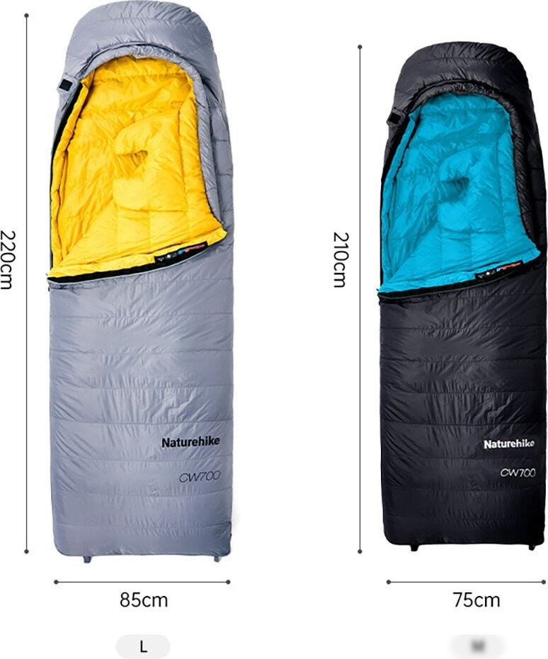 Спальный мешок Naturehike Cicada Wing CW700 CNK2450WS048 (M, черный)