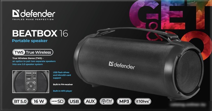 Беспроводная колонка Defender Beatbox 16