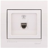 Розетка телефонная Lezard Deriy 702-0202-137 (белый)