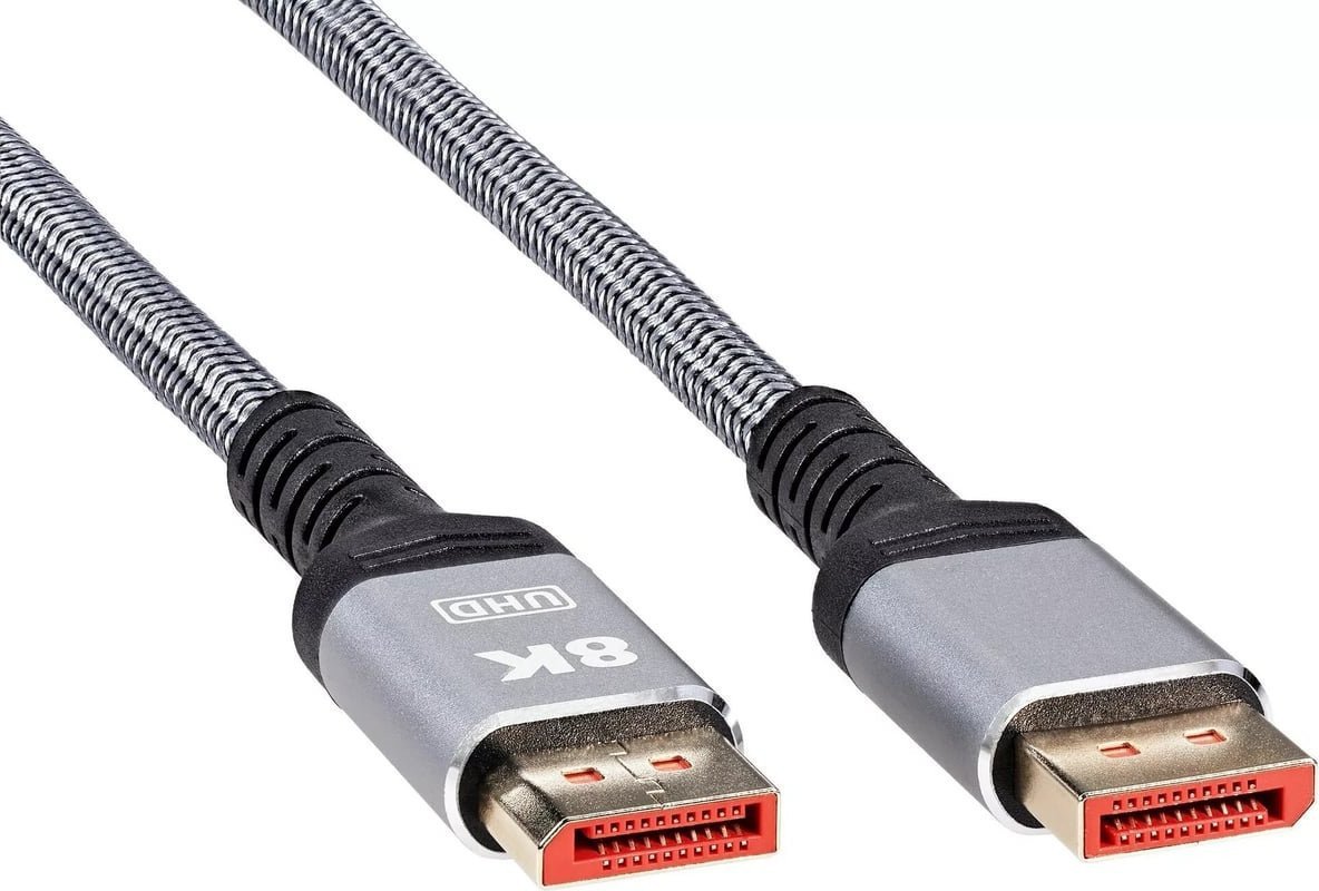 Кабель AOPEN ACG630-1.5 DisplayPort - DisplayPort (1.5 м, серый/черный)