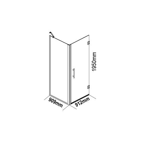 Душевой уголок MaybahGlass MGY-1303-4 (бесцветное стекло/хром глянцевый)