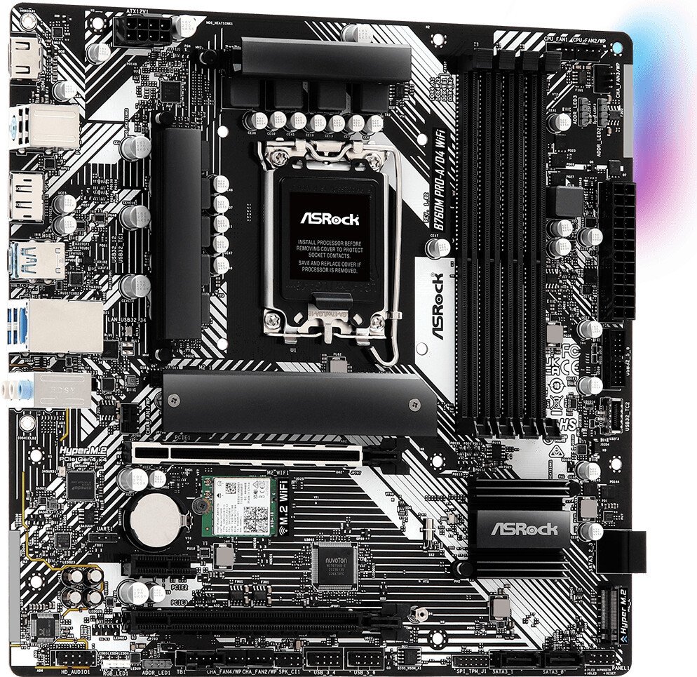 Материнская плата ASRock B760M Pro-A/D4 WiFi