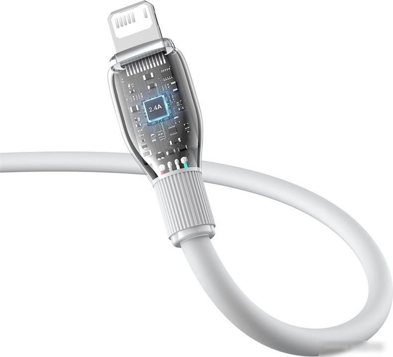 Кабель Baseus Pudding Series Fast Charging Cable 2.4A USB Type-A - Lightning (1.2 м, белый)