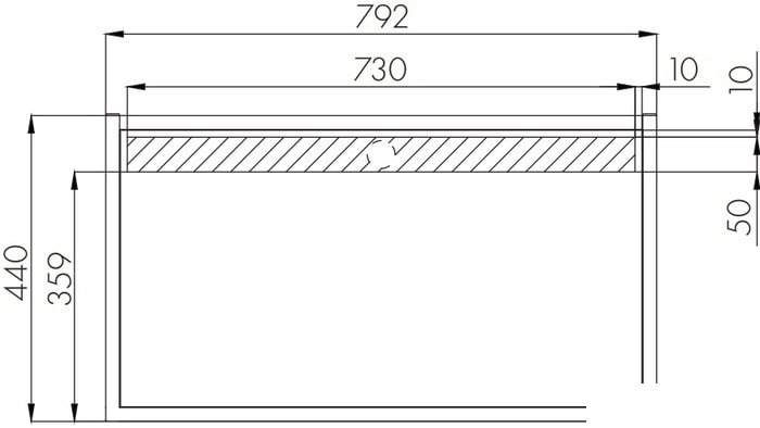 Акватон Столешница Фабрик 80 1A243003LTDY0 (дуб эндгрейн)
