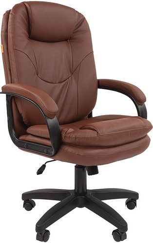 Офисное кресло CHAIRMAN 668LT N (черный пластик/экопремиум коричневый)