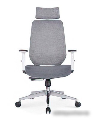 Кресло Norden Имидж Gray 2 YS-0817H(FY+FY)W (белый пластик/серая ткань)