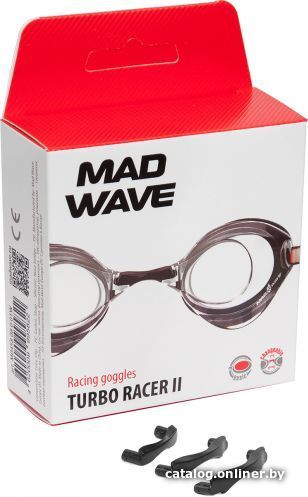 Очки для плавания Mad Wave Turbo Racer II (черный)