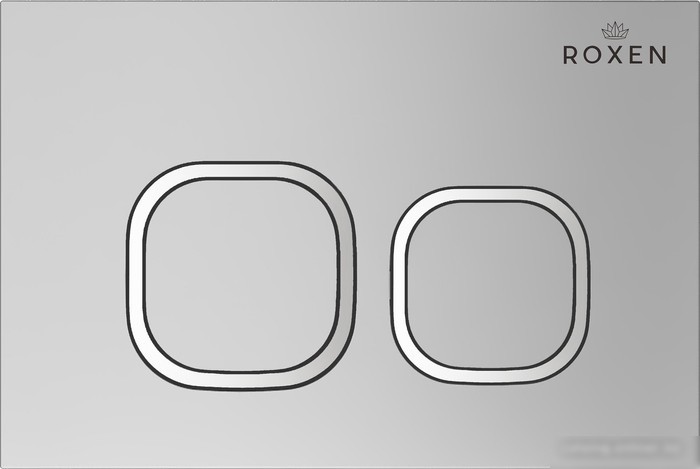 Унитаз подвесной Roxen Boro One Rimless 6 в 1 StounFix Slim 552158 (кнопка: хром)
