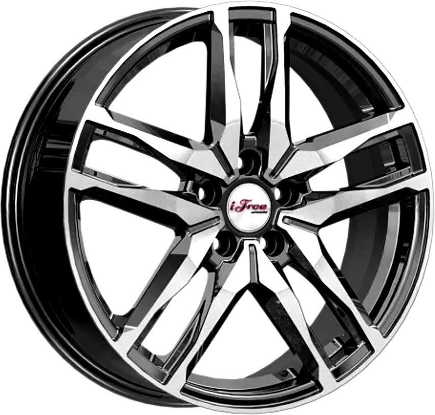 Литые диски iFree Бомбей (КС1075) 18x6.5" 5x114.3мм DIA 66.1мм ET 40мм Блэк Джек