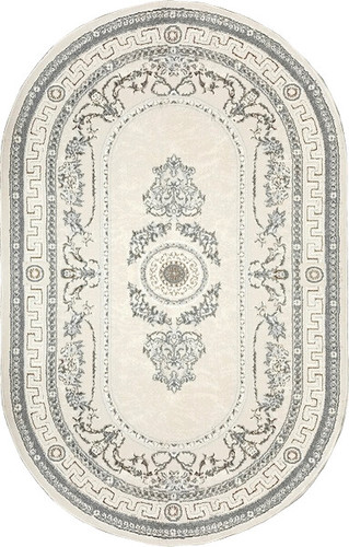 Ковер для жилой комнаты Bossan Rome 1754A-KGRI-BEJ-OVAL 160x230