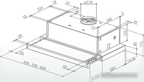 Кухонная вытяжка Faber Flox BK A50 315.0567.354