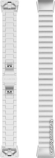 Браслет Rumi Snake металлический блочный для Huawei Band 6 / Honor Band 6 (серебристый)