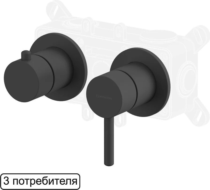 Смеситель Whitecross Y1243BL (черный матовый)