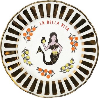 Тарелка обеденная Bitossi Un Buon Ricordo BEL02025 (русалка)
