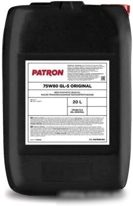 Трансмиссионное масло Patron Original GL5 75W80 20 л
