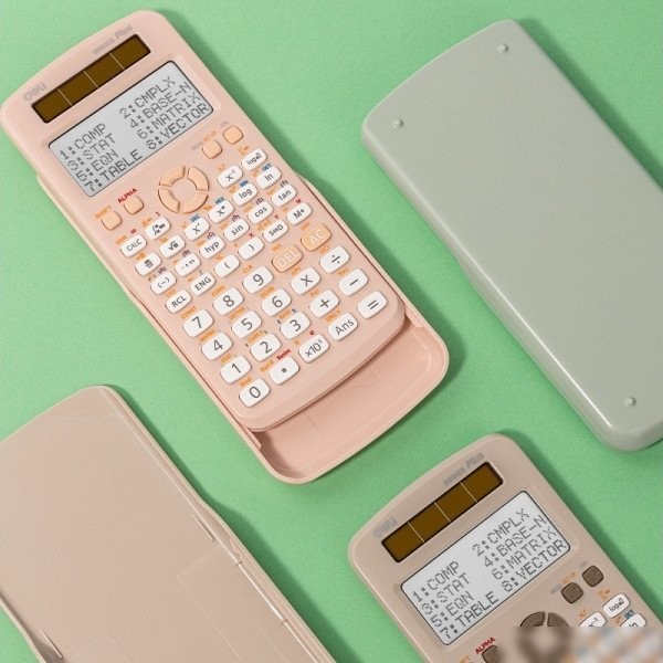 Инженерный калькулятор Deli D991ES (розовый)