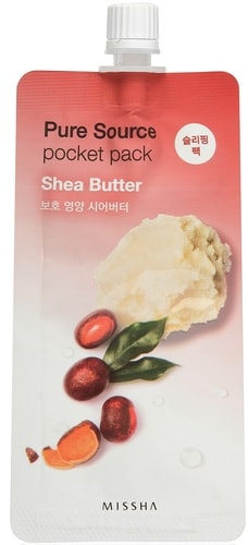 Missha Маска Pure Source Pocket Pack Shea Butter ночная 10 мл