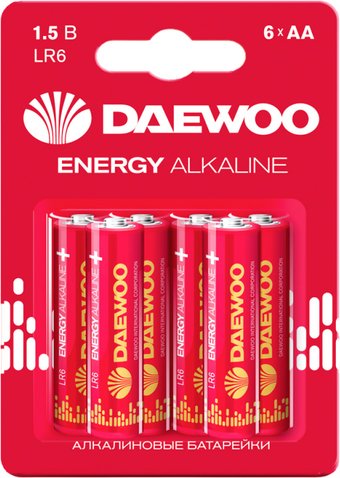 Батарейка Daewoo Energy Alkaline LR6 BL-6 (6 шт)
