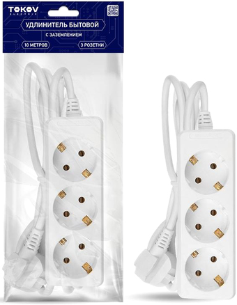 Удлинитель Tokov Electric TKE-C01-BU3-10-1-Z