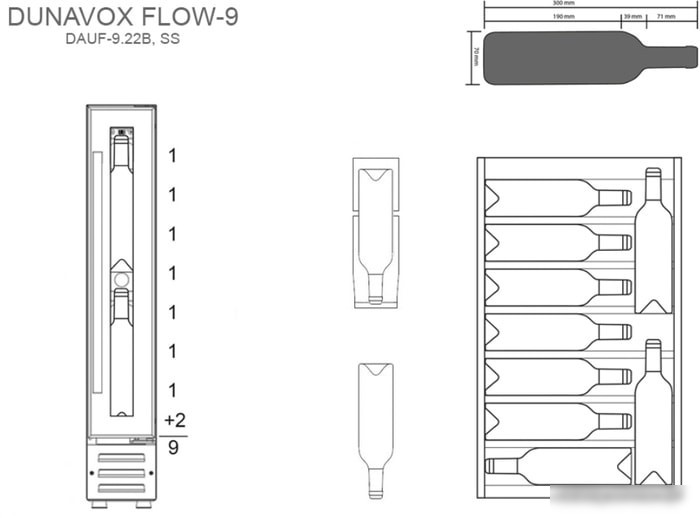 Винный шкаф Dunavox DAUF-9.22SS