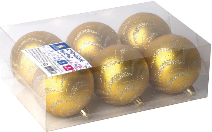 Елочная игрушка Золотая сказка золотой 590890 6 шт