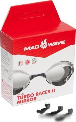 Очки для плавания Mad Wave Turbo Racer II Mirror (синий)