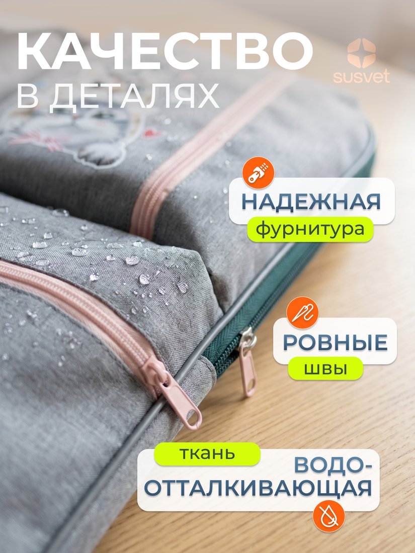 Школьный рюкзак Susvet С-3034-2-24 (котобашня)